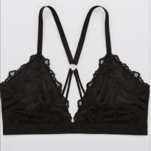 Aerie  PARADISE EMBROIDERY LACE TRIANGLE BRALETTE